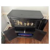 Vintage 20th Century Chinese Black Lacquer Bar with Glass Topper