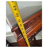Intricately Carved Chinese Rich Wood Tone Display Stand or Side Table 1980