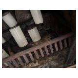 Antique Brass Fireplace Fender, Andiron Set, Fireplace Tool Set, Wrought Iron in Fireplace Log Holder and External Log Holder