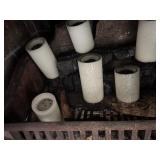 Antique Brass Fireplace Fender, Andiron Set, Fireplace Tool Set, Wrought Iron in Fireplace Log Holder and External Log Holder