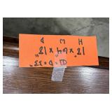 Oak Drop Leaf Coffee Table with Lower Shelf 48x19x18 Inches