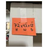 Tall Painted Wood Bookshelf with Drawers 72x42x18 Inches