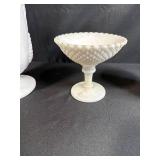 Collection of 5 White Milk Glass Pieces - Pitchers, Dishes, and Bowls