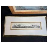 St. Louis Art and Collectibles Set with Framed Prints, Mugs, and Carlisle Stoneware Pitcher