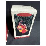 Hallmark Holiday Ornament Collection with Keepsake Angels and Grandson Satin Ball