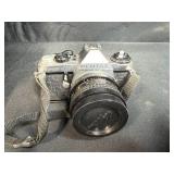 Pentax ME Super 35mm SLR Film Camera Set with Lenses, Flash, Case, and Manual