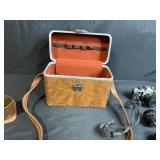 Pentax ME Super 35mm SLR Film Camera Set with Lenses, Flash, Case, and Manual