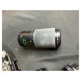 Pentax ME Super 35mm SLR Film Camera Set with Lenses, Flash, Case, and Manual