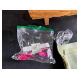 Basket with Assorted Sewing and Craft Supplies