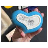 Eclectic Decor Collection with Scarf, Heart Dishes, Wicker Basket and Masks