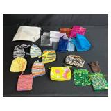 Assorted Lot of Small Pouches and Drawstring Bags