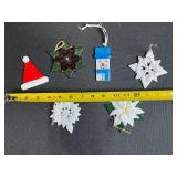 Vintage Evergleam 2 Ft Aluminum Christmas Tree with Box and Handmade Ornaments