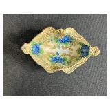 Pair of Vintage Porcelain Trinket Dishes - Floral Motifs