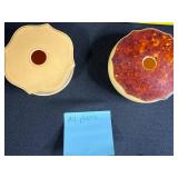 Set of Vintage Plastic Powder Boxes Vanity Jars & Hair Receivers