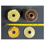 Set of 4 Vintage Art Deco Plastic Hair Receivers