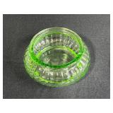 Collection of Misc Mismatched Vintage Glass and Porcelain Hair Receiver Bowls & Tops inc Uranium Glass