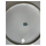 Set of 2 Antique Porcelain Plates with Floral Rose Designs