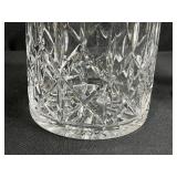 Cut Glass Crystal Canister and Decanter Stopper Set