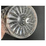 Cut Glass Crystal Canister and Decanter Stopper Set