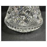 Crystal Decanter and Faceted Glass Perfume Bottle with Box