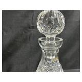 Crystal Decanter and Faceted Glass Perfume Bottle with Box