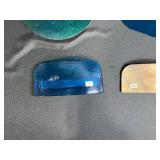 Assorted Fused Art Glass Pieces Including Vase, Rounds, and Sculpted Forms