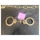 Vintage Peerless Handcuffs and Chain Set, Springfield Mass.