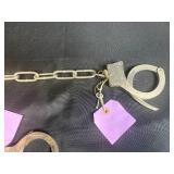 Vintage Peerless Handcuffs and Chain Set, Springfield Mass.