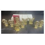 Collection of Gold Tone Metal Animal Figurines Earring Displays with Boxes