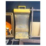 Collection of 5 Antique and Vintage Wood Picture Frames with Folk Art Skunk Painting