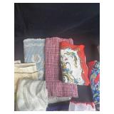 Assorted Vintage Table Linens and Embroidered Napkins Lot