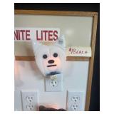 Collection of Handcrafted Glass Animal Night Lights on Light Up Display Board - untested