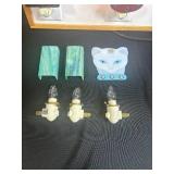 Collection of Handcrafted Glass Animal Night Lights on Light Up Display Board - untested