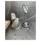 X-Acto Paper Cutter, Clip-On LED Lamp, and Desk Magnifier Lot