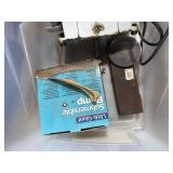 Assorted Tools and Hardware Collection with Socket Sets, Tap and Die Set, Grinder, Submersible Pump, and Fan