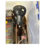 Box of Welding and Workshop Equipment with BernzOmatic Oxygen Tote Torch Kit and Accessories