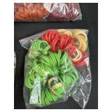 Collection of Assorted Craft Beads and Plastic Rings with Storage Box