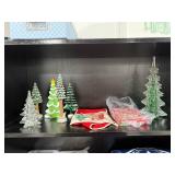 Christmas Tree Figurine Set, Candle Chimes, and Holiday Decor Collection