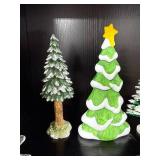 Christmas Tree Figurine Set, Candle Chimes, and Holiday Decor Collection