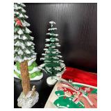 Christmas Tree Figurine Set, Candle Chimes, and Holiday Decor Collection