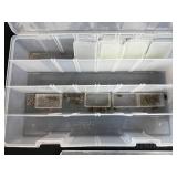 Set of 4 Hardware Organizers with Assorted Nails, Screws, and Fasteners