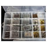 Set of 4 Hardware Organizers with Assorted Nails, Screws, and Fasteners