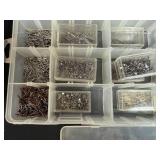 Set of 4 Hardware Organizers with Assorted Nails, Screws, and Fasteners
