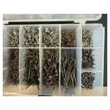 Set of 4 Hardware Organizers with Assorted Nails, Screws, and Fasteners