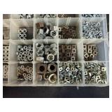 Set of 3 Organizer Boxes with Assorted Nuts, Bolts, and Washers