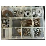 Set of 3 Organizer Boxes with Assorted Nuts, Bolts, and Washers