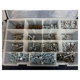 Set of 3 Organizer Boxes with Assorted Nuts, Bolts, and Washers