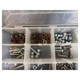Set of 3 Organizer Boxes with Assorted Nuts, Bolts, and Washers