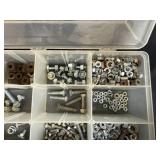 Set of 3 Organizer Boxes with Assorted Nuts, Bolts, and Washers