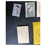 Vintage Advertising Thermometer, Tobacco Sample Cards, and Souvenir Photo Set Collection